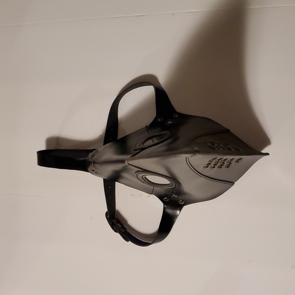 Black Plague Doctor Mask PU Leather Halloween Costume Death Dr  Steampunk Goth - Picture 5 of 9